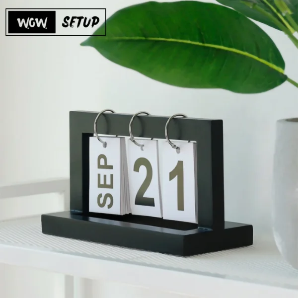 Wood Calender ,Black Color