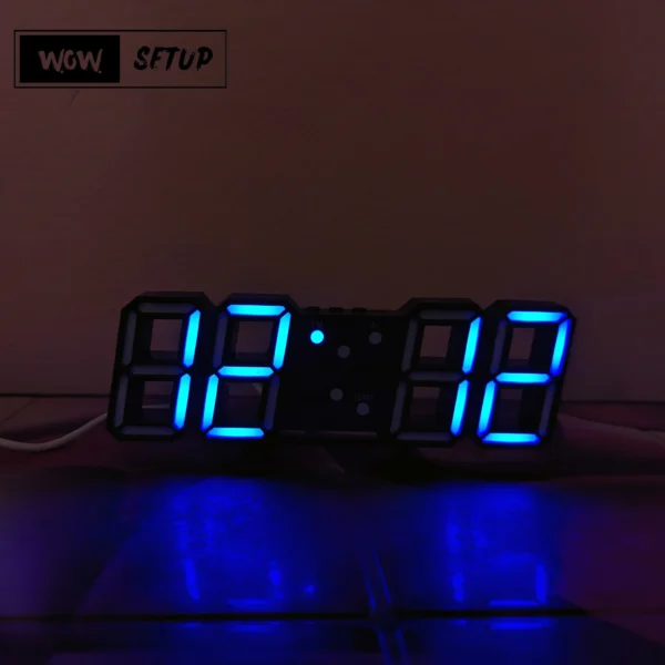 Black & Blue Table Clock