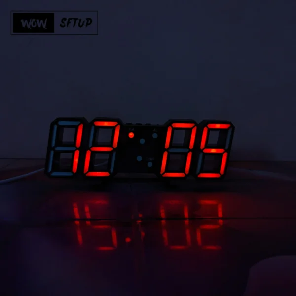 Black & Red Table Clock