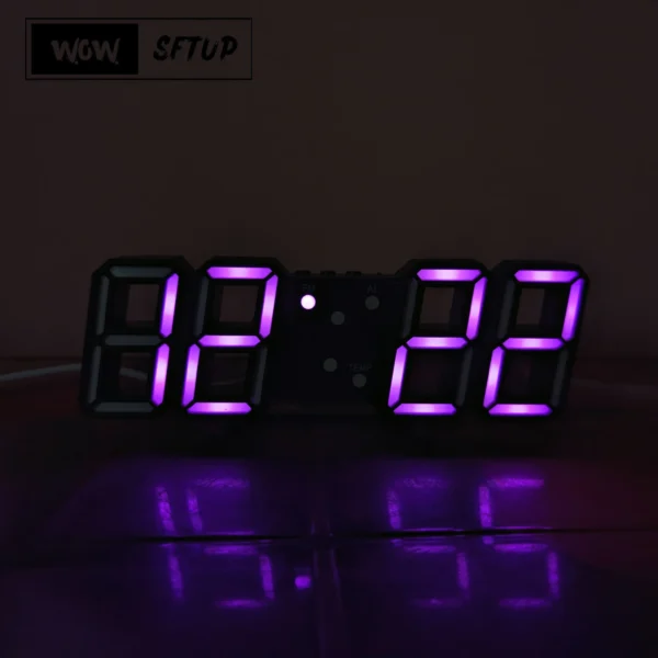 Purple Table Clock