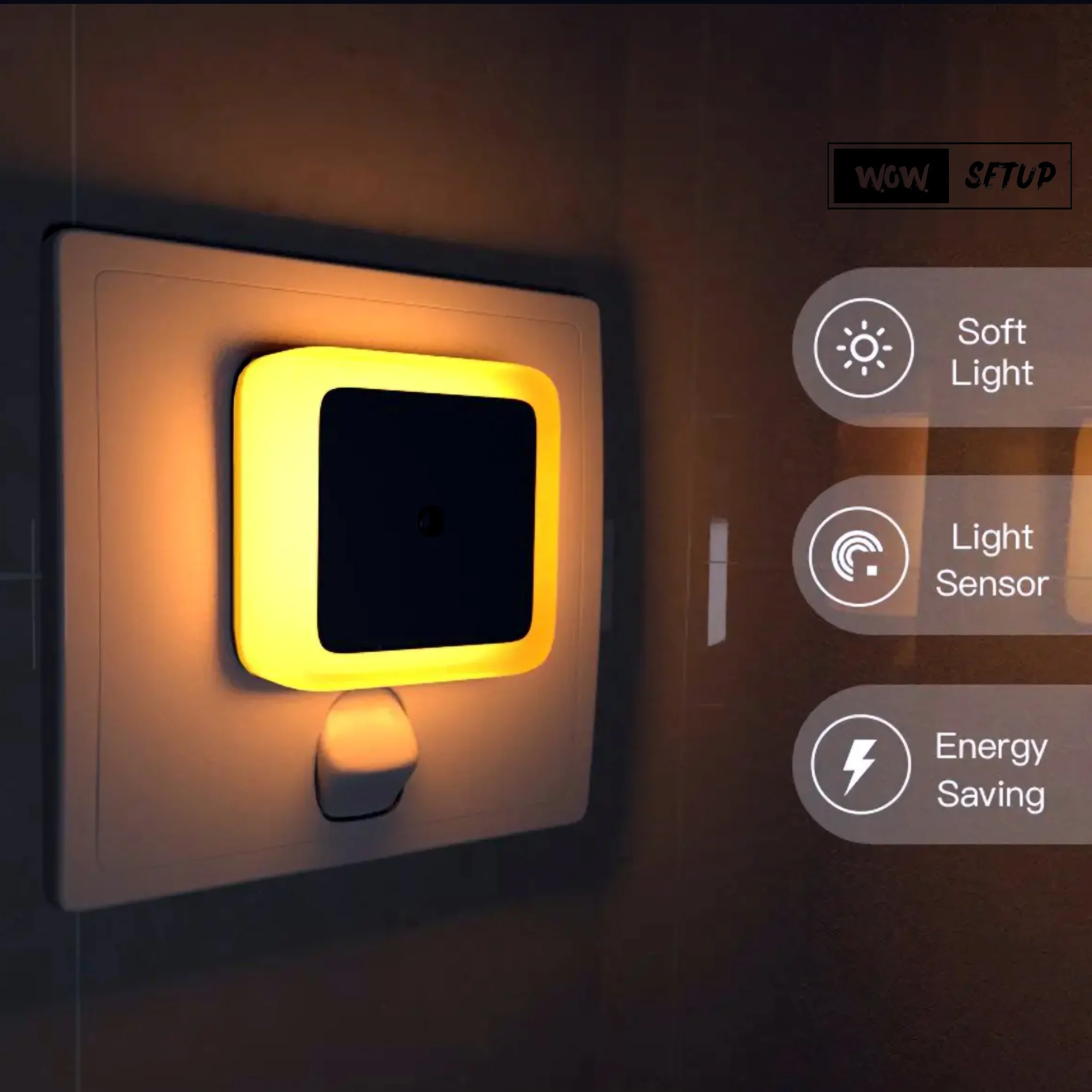 Warm Sensor Light, Square Shape