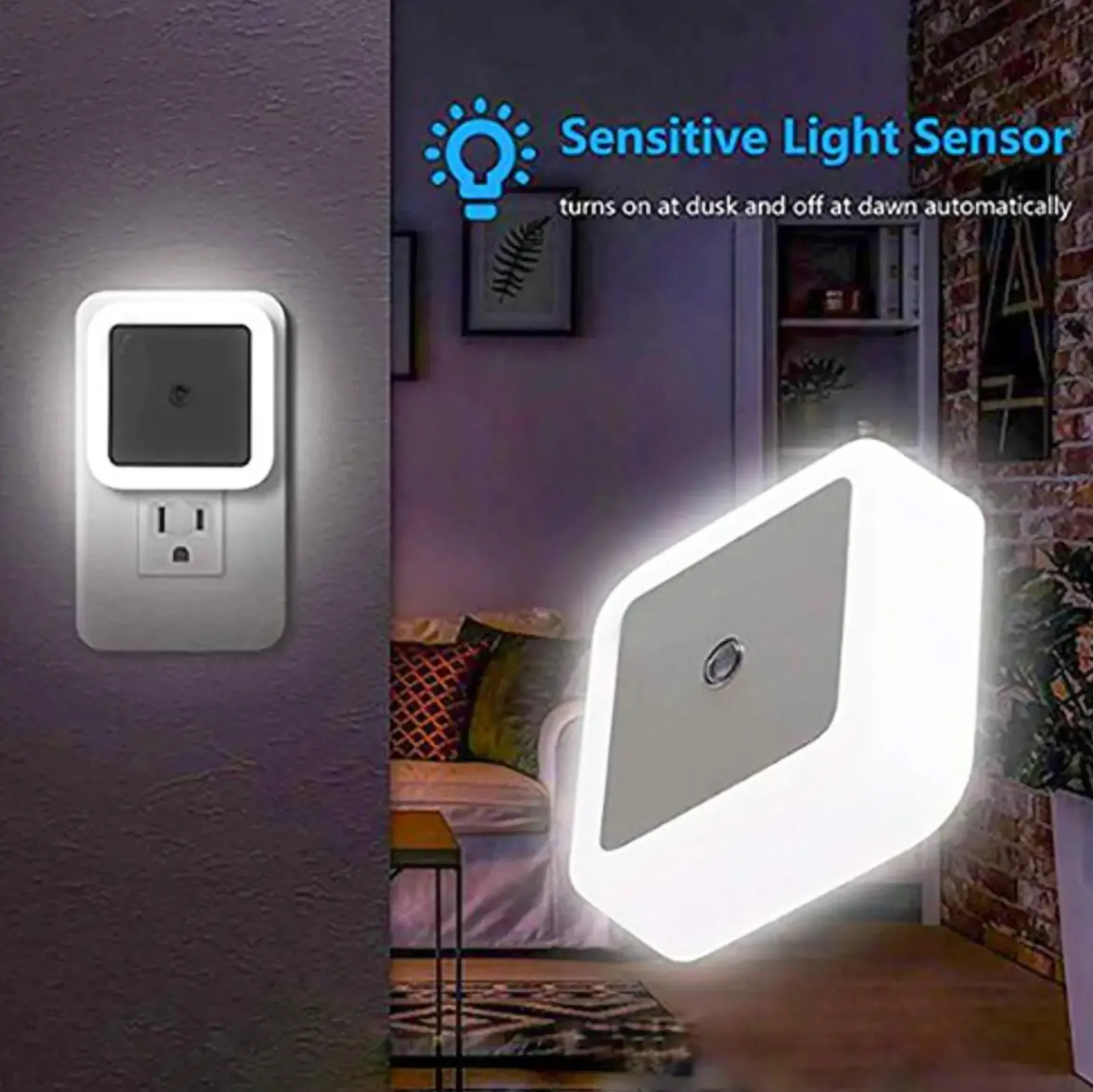 Sensor Light White, Square Shape