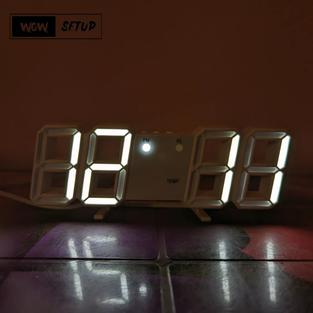 White Table Clock