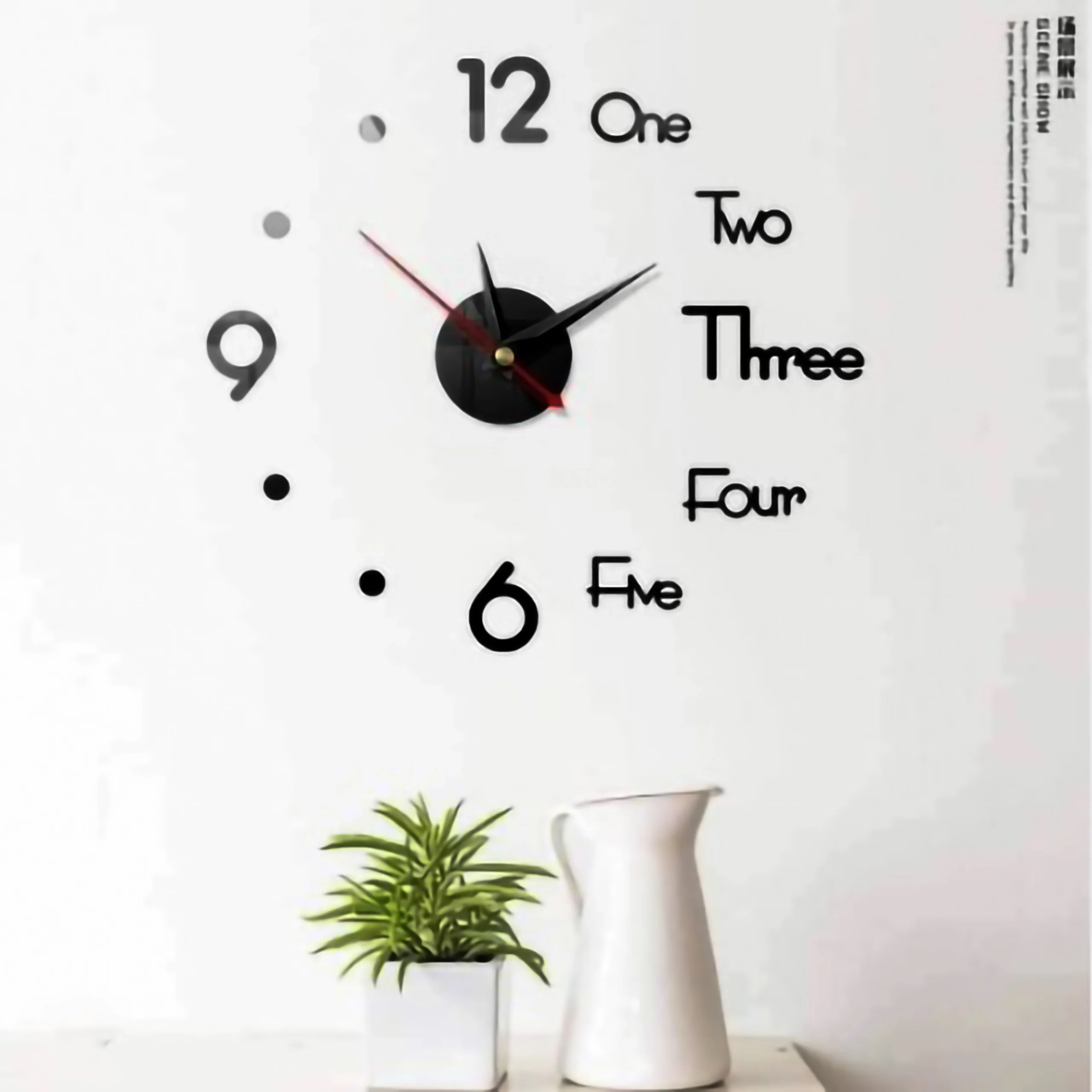 Black wall clock