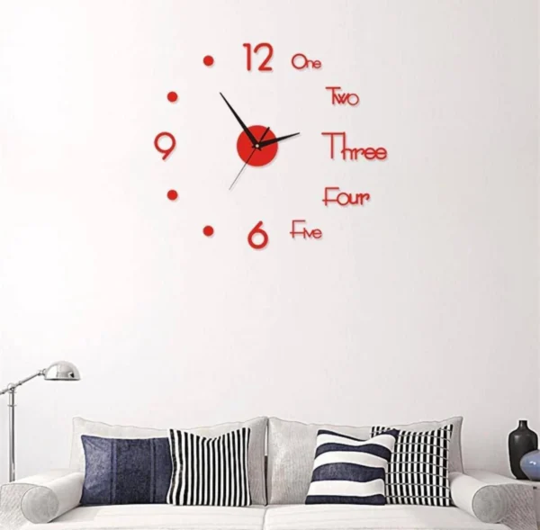 Wall clock red